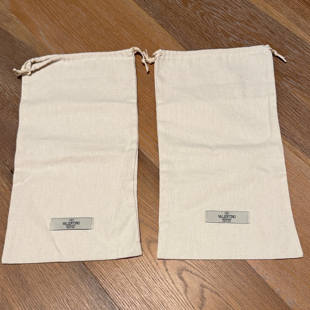 Valentino Cream Drawstring Dust Bags